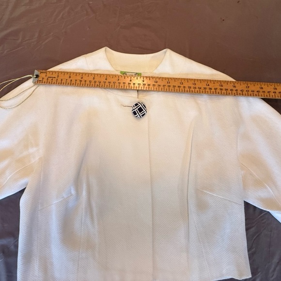NWOT Elizabeth McKay White Cropped Poplin Jacket Size 2/XS MSRP $225 - Picture 4 of 9